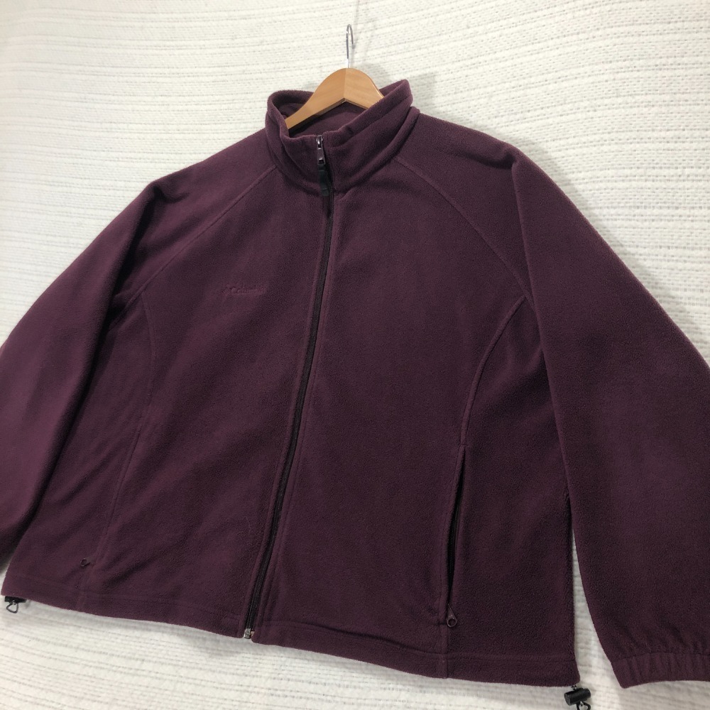 Columbia Fleece‎ Jacket Full Zip Pockets Plum Purple Outdoor Coat Women's